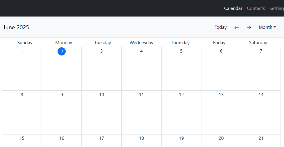 MeetMe calendar login page